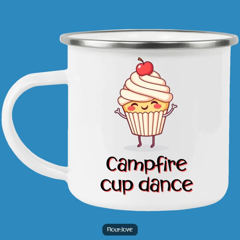 Adventurous Funny Cupcake Dance Camping Mug: Sweet Moves Outdoors