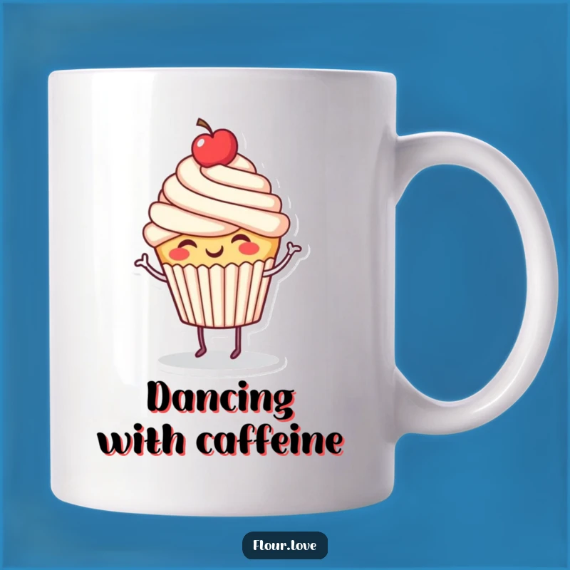 Funny Cupcake Dance Mug: Giggles and Sweetness for Your Morning Treat