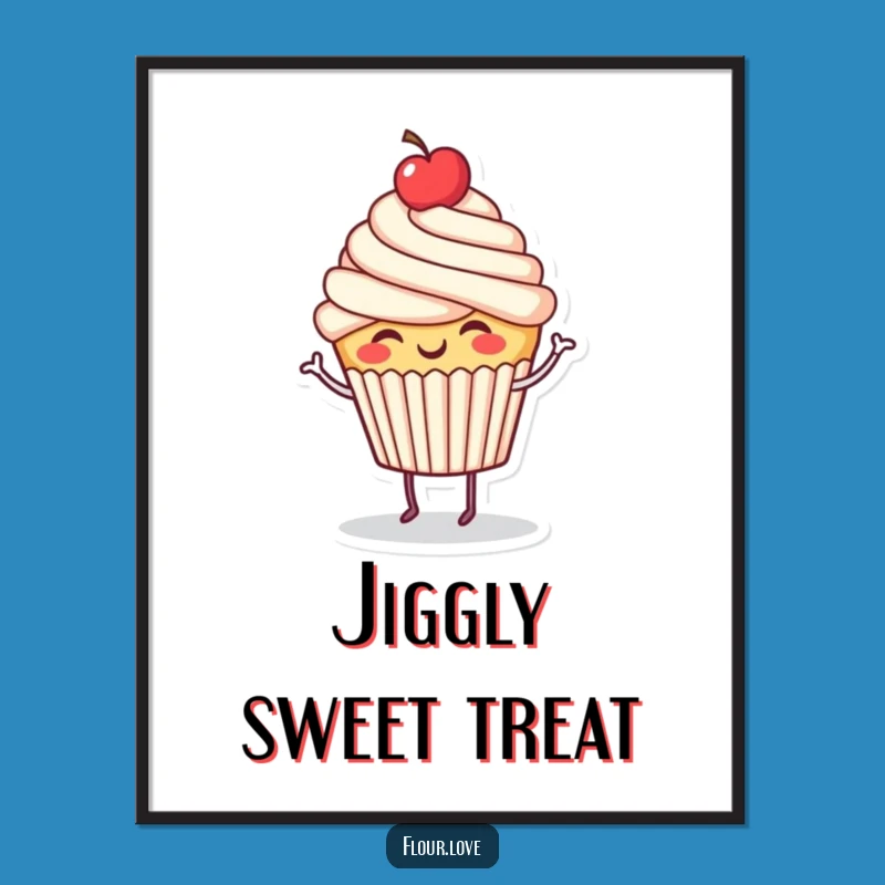 Funny Cupcake Dance Digital Print: Instant Joy for Your Walls