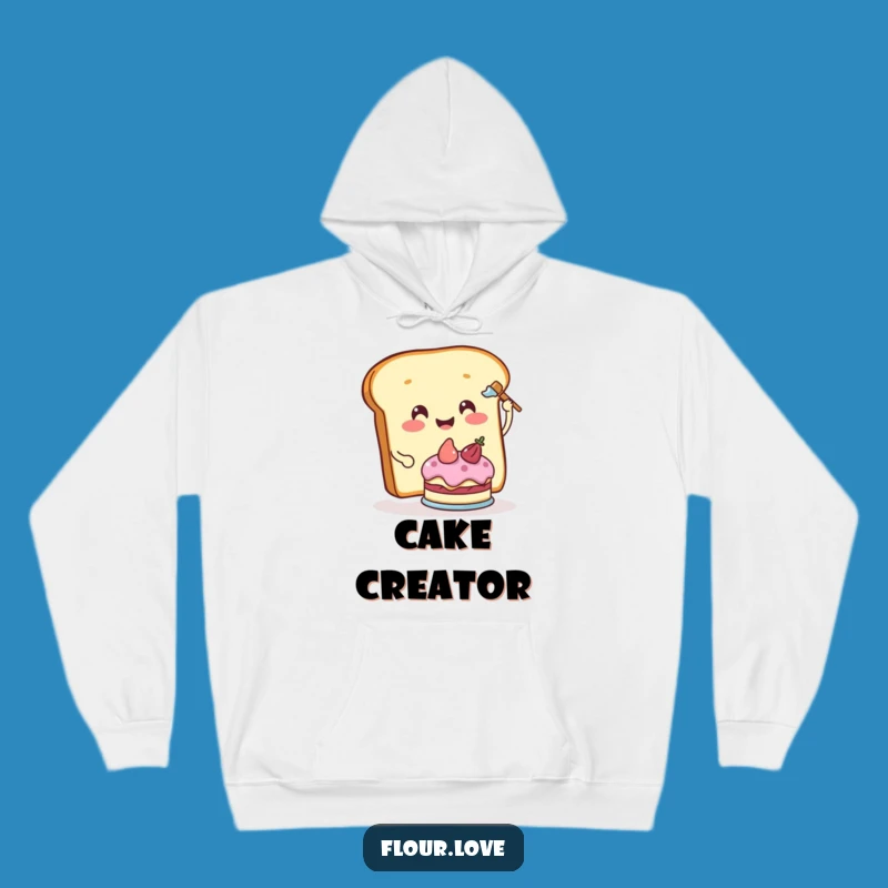 Funny Bread Frosting Hoodie - Cozy Baker Character Apparel for Laughs