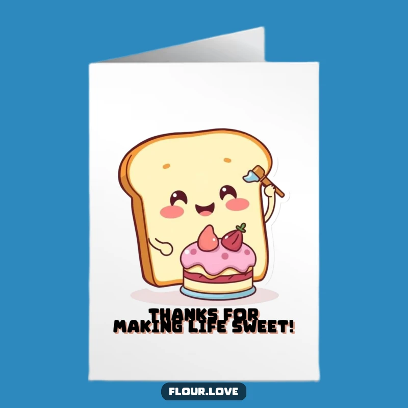 Free Printable Thank You Card: Bread Frosting Cake Funny Downloadable Gift