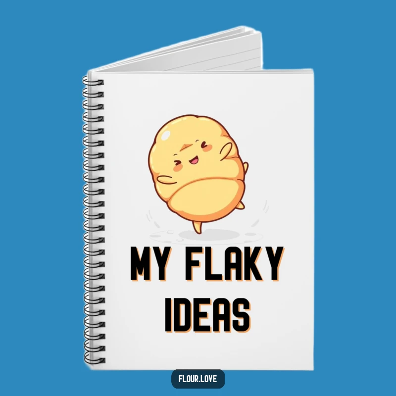 Funny Croissant Cartwheel Notebook: Jot Down Ideas with Pastry Giggles