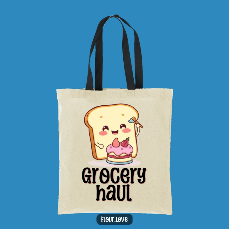 Funny Bread Frosting Tote Bag - Carry Your Baking Fun with this Character